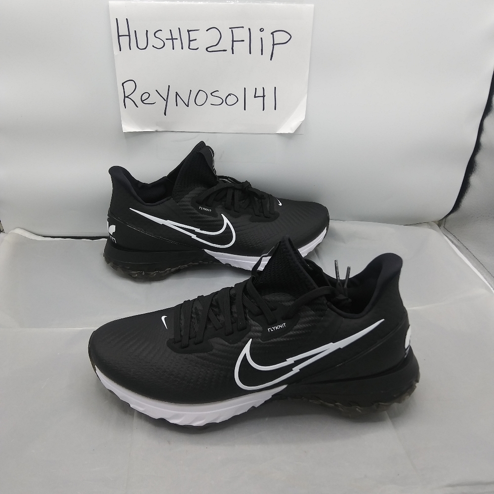 Nike Air Zoom Infinity Flyknit Tour Men’s Size 8.5 Black White Golf Shoes